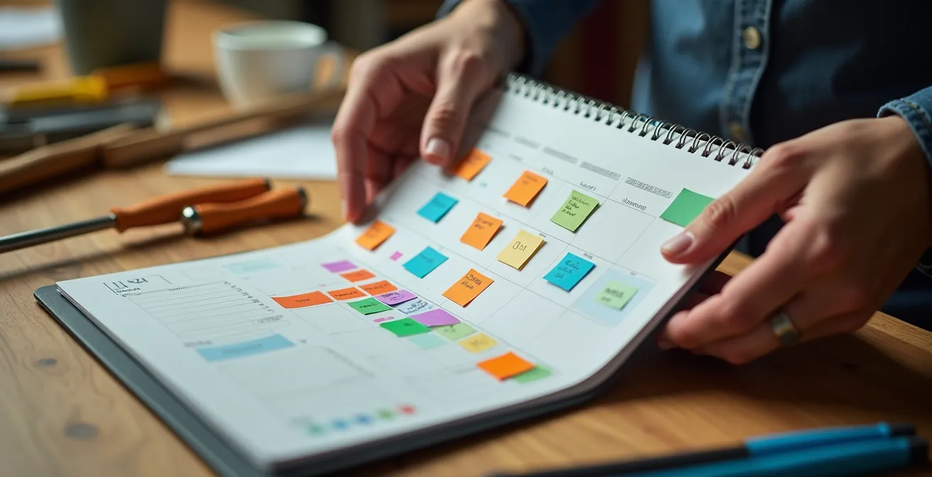 Calendrier visuel des étapes du programme Rénoclimat avec les délais moyens